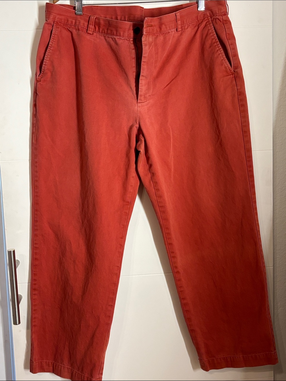 Brooks Brothers Men's “346” dark Coral Chino Pants Straight Leg Fit SZ 40W/30L